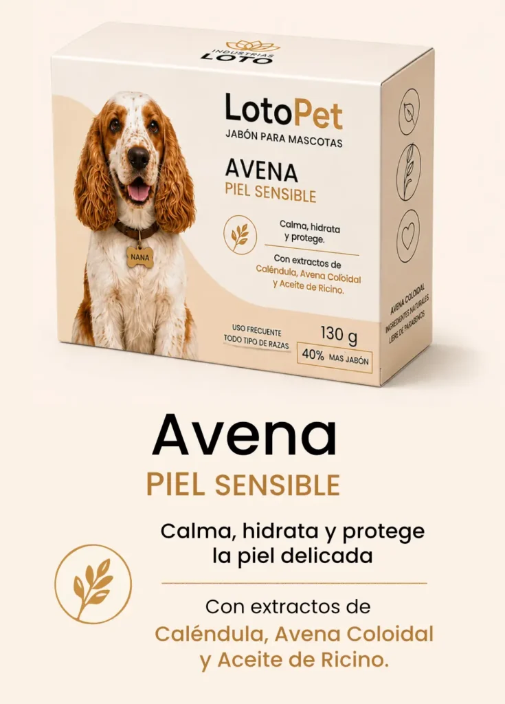 Jabón mascotas LotoPet Avena Piel sensible